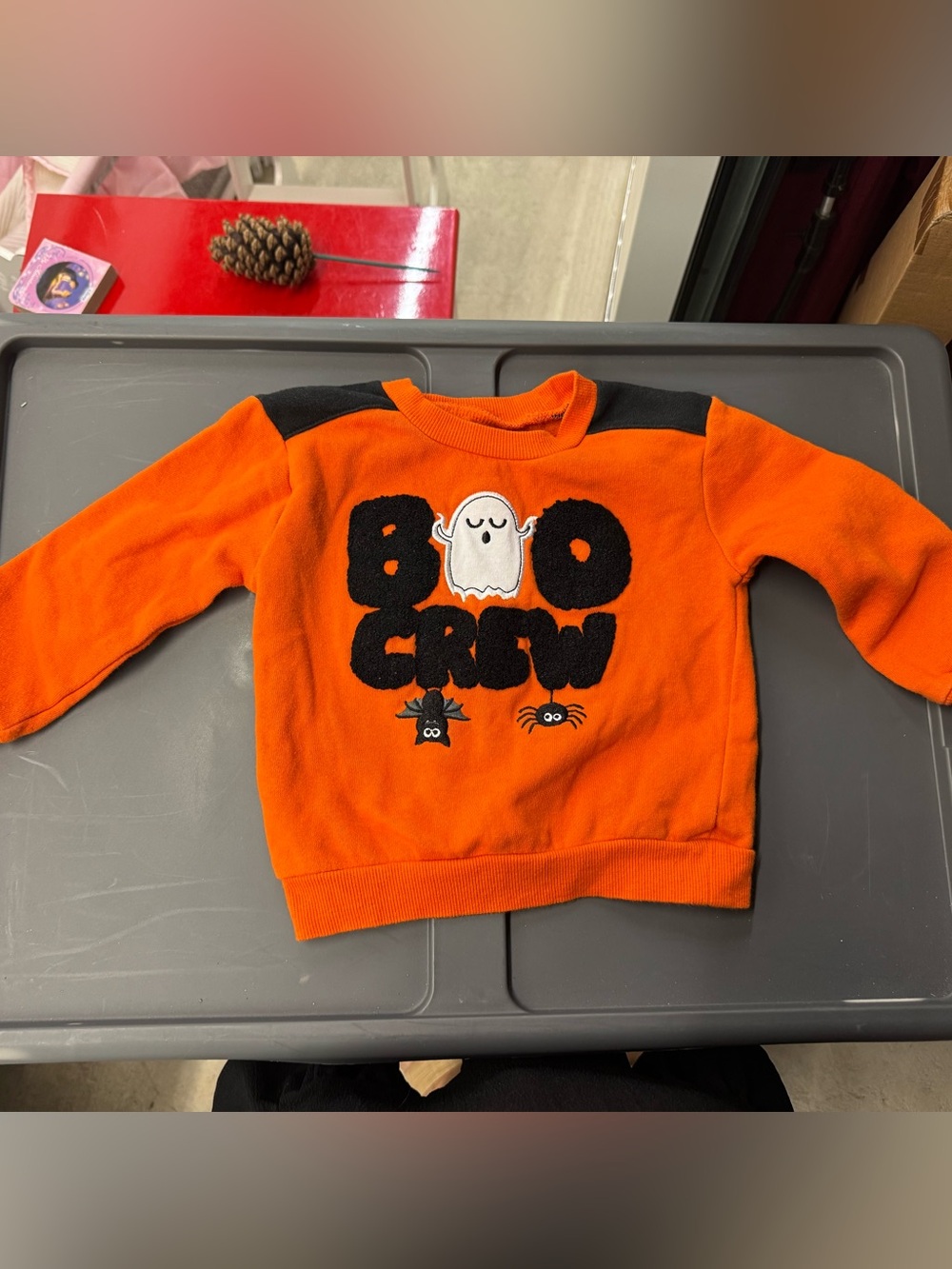 Baby Essentials Orange 'Boo Crew' Pullover Sweatshirt Halloween